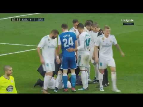 Роналду разбили бровь! Real Madrid vs Deportivo La Coruna 7 1   La Liga 21 01 2018 HD