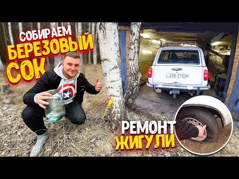 РЕМОНТ ЖИГУЛИ! СОБИРАЕМ БЕРЕЗОВЫЙ СОК! ОТХОДНЯК БАТИ, ПРИКОЛЫ ОТ БАТИ! ВЛОГ Виталий Зеленый!