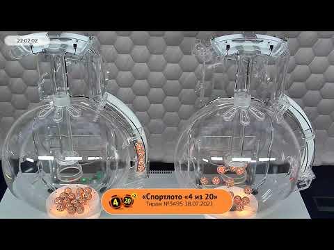 Столото представляет | Лотерея «Спортлото «4 из 20». Тираж № 3495 от 18.07.2021 г.