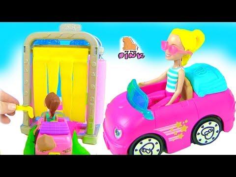 #BARBIE CAR WASH АВТОМОЙКА! Мультик про Машинки - Барби Мультик с Май Тойс Пинк  for kids