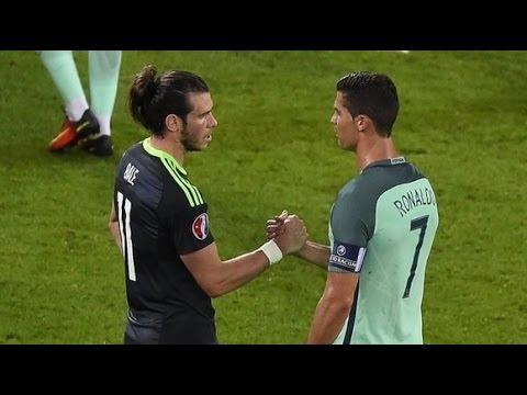 РОНАЛДУ ОБНЯЛ БЭЙЛА ПОСЛЕ МАТЧА • ПОРТУГАЛИЯ - УЭЛЬС • ЕВРО - 2016
