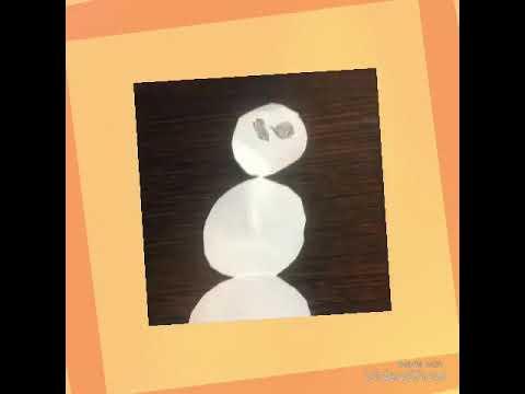 Бумажный мультик снеговик ⛄️