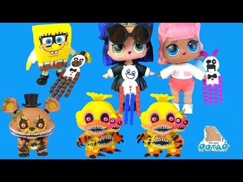 #ФНАФ! Мультик Куклы Лол #Превращение в Аниматроников FNAF Видео для детей! Игрушки с  My Toys Potap