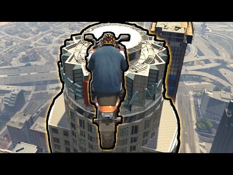 ТРЮКИ И ПРИКОЛЫ НА МОТОЦИКЛЕ С ЛУННОЙ ГРАВИТАЦИЕЙ ГТА 5 █ GTA 5
