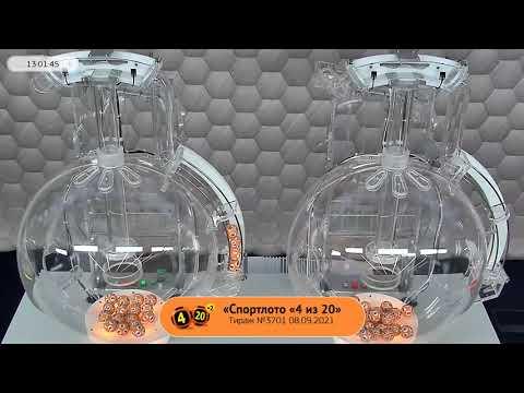 Столото представляет | Лотерея «Спортлото «4 из 20». Тираж № 3701 от 08.09.2021 г.