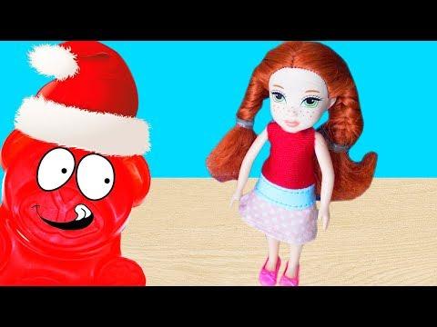НОВОГОДНИЙ ЖЕЛЕЙНЫЙ МЕДВЕДЬ ВАЛЕРА МУЛЬТИК КУКЛЫ ЭВЕР АФТЕР ХАЙ БАРБИ DIY КАК НАРИСОВАТЬ КУКЛЫ ШОУ