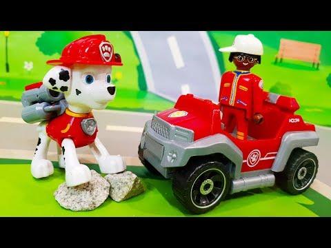 Мультики про машинки. Щенячий патруль и Петрович спасают Кота. Видео для детей. Лего мультик