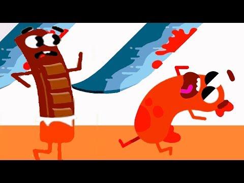 ПРИКЛЮЧЕНИЕ СОСИСКИ #2 мультик игра для детей БЕГИ СОСИСКА БЕГИ видео для малышей Run Sausage Run