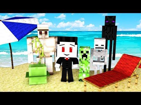 МОНСТРЫ НА КАНИКУЛАХ В МАЙНКРАФТ! НУБ СТАЛ ВАМПИРОМ троллинг нуба minecraft Мультик для детей
