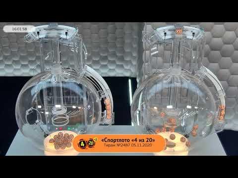 Столото представляет | Лотерея «Спортлото «4 из 20». Тираж №2487  от 05.11.2020 г.