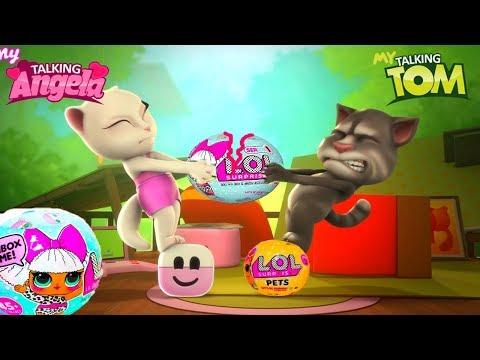 Говорящая Анжела и Говорящий Том открыли шары LOL минимульт мультик  для детей #УШАСТИК KIDS
