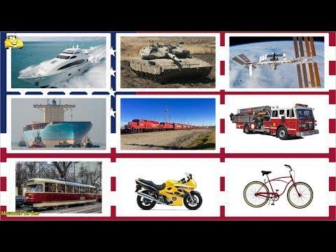 Изучаем городской транспорт на английском, мультик про машинки спецтехника