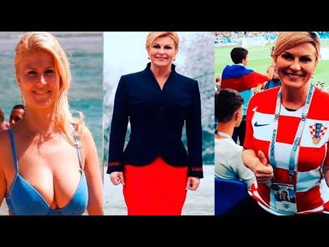 The most beautiful president in the world a football fan President Croatian