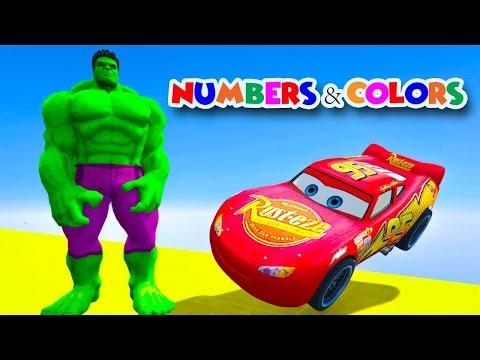 Cartoon Movie #14: Learn Colors And Numbers With Spiderman Lightning Mcqueen Cars