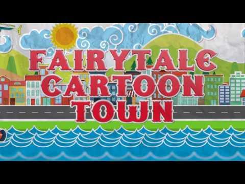 Fairytale cartoon town promo