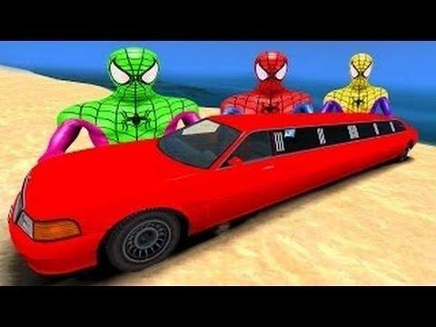 детские машинки - Длинные автомобили   Грузовики Мультик для детей 2016