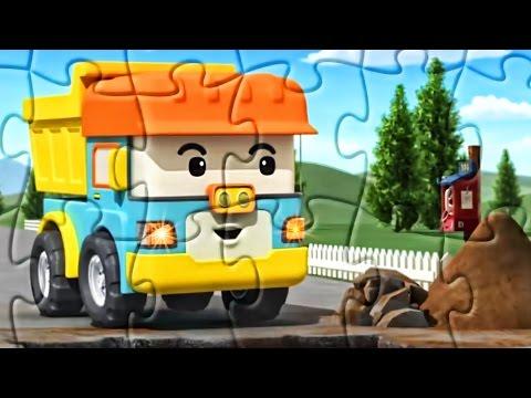 Мультик: Пазлы для детей Робокар Поли - Car Puzzle Robocar Poli