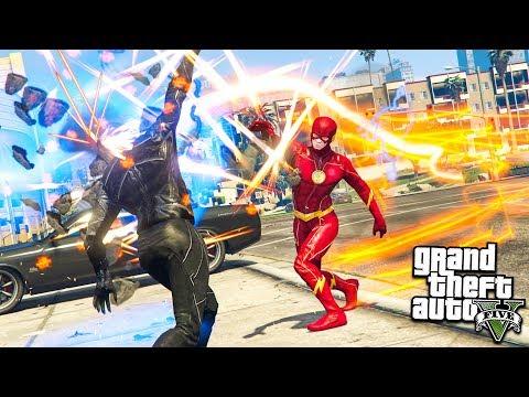 ФЛЭШ ПРОТИВ ЗУМА РЕАЛЬНАЯ ЖИЗНЬ СУПЕРГЕРОЯ ГТА 5 МОДЫ! ОБЗОР МОДА GTA 5 видео игра мультик для детей