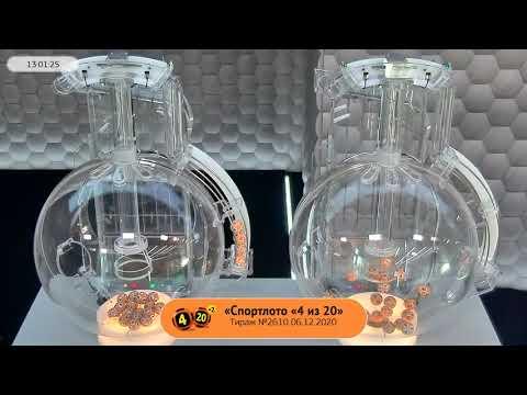 Столото представляет | Лотерея «Спортлото «4 из 20». Тираж № 2610 от 06.12.2020 г.