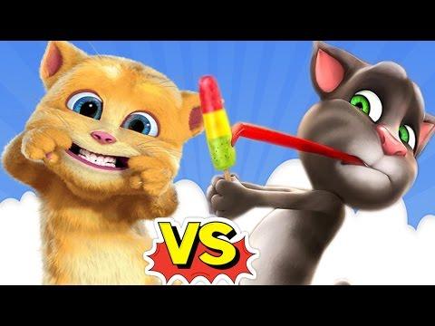 ГОВОРЯЩИЙ ТОМ И ДЖИНДЖЕР #2 ИГРА мультик кто смешнее Детская веселая игра видео для детей #SVG