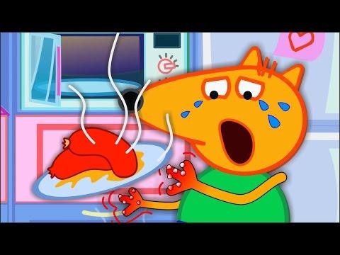 Fox Family BURN HANDS  Microwave Oven Dangerous Food! Kids Cartoon Finger Family