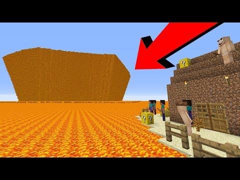 ЦУНАМИ ИЗ ЛАВЫ VS ДЕРЕВНИ НУБОВ В МАЙНКРАФТ! КАК ВЫЖИТЬ НУБАМ ОТ ЦУНАМИ MINECRAFT МУЛЬТИК #2