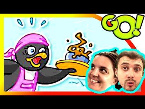 Болтушка и ПРоХоДиМеЦ - ОФИЦИАНТЫ в ПИНГВИНЬЕМ РЕСТОРАНЕ! #456 Мультик ИГРА - Пингвиний Ресторан