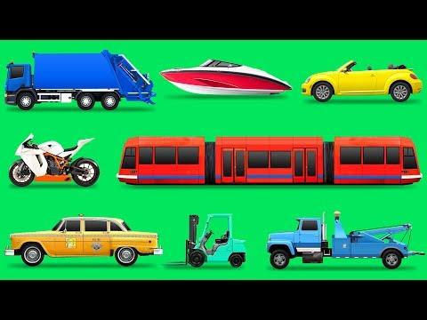 Виды транспорта и спецтехника для детей. Мультик про машинки. Развивающий мультик для детей