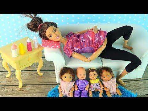 БЕРЕМЕННАЯ МАМА РАБОТАЕТ НЯНЕЙ? Мультик #Барби Катя и Семья Куклы Игрушки для девочек IkuklaTV