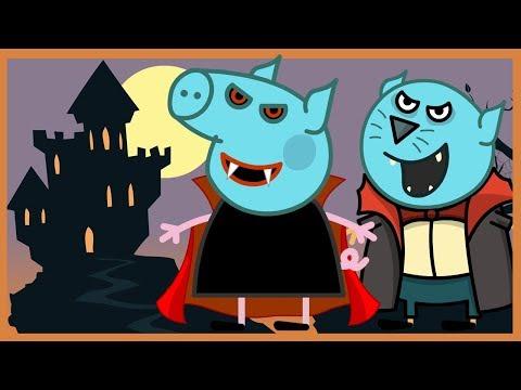 Свинка Пеппа - Мультик для детей - Вампиры - Дракула - Киндер сюрприз. Peppa Pig - Kinder Surprise