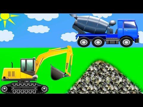 МУЛЬТИК ПРО ТРАКТОР И ПРО БЕТОНОМЕШАЛКУ / CARTOON ABOUT A TRACTOR AND ABOUT THE MIXER