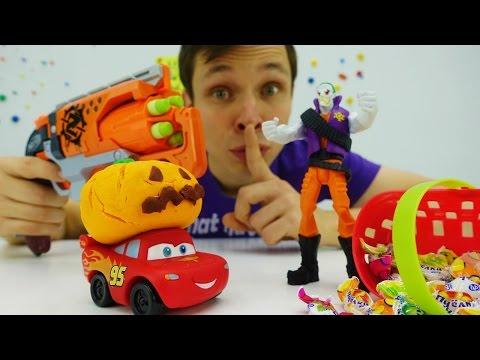 Хэллоуин (Halloween): Джокер - похититель тыквы! Мультик с игрушками для детей