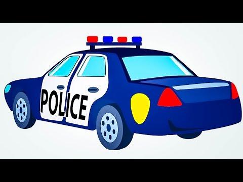 Abckidslearn - Police Car Cartoon for Children, Police Car - Cars & Trucks Cartoon - Kids Animation