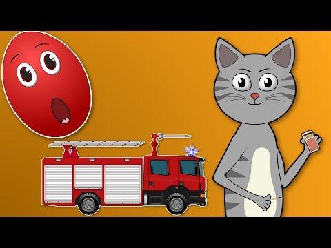Машинки. Яйца с сюрпризом. Пожарная машина. Мультик для детей
