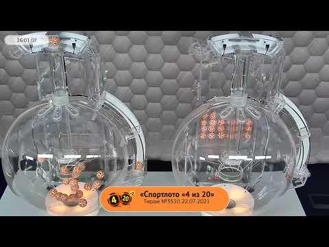 Столото представляет | Лотерея «Спортлото «4 из 20». Тираж № 3510 от 22.07.2021 г.