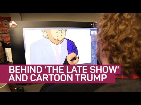 Behind the scenes with 'The Late Show' and Cartoon Trump