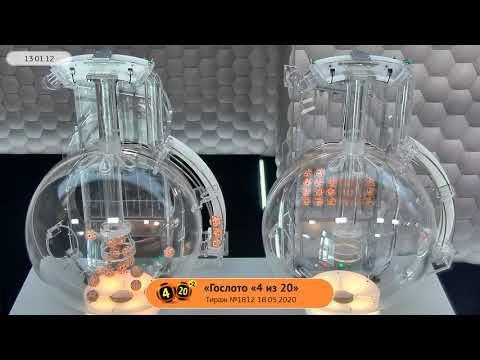 Столото представляет | Лотерея «Гослото «4 из 20». Тираж № 1812 от 18.05.2020 г.