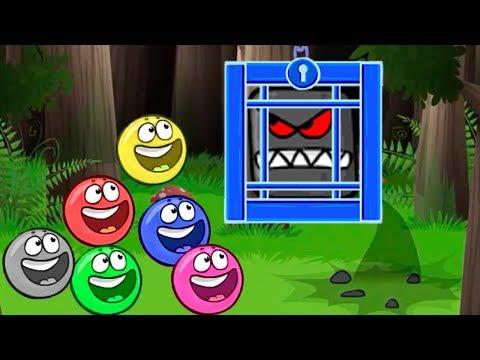 Несносный Красный Шарик - Смотреть ИГРУ как МУЛЬТИК - Red Ball 4 для детей малышей