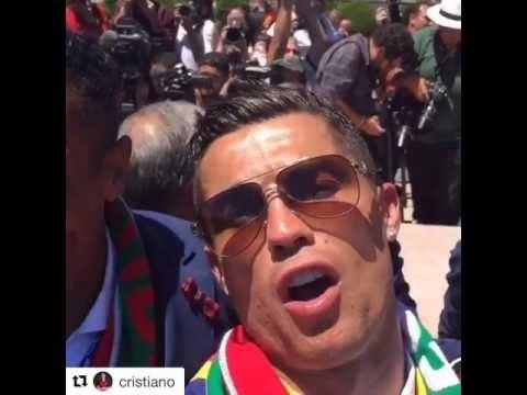 ЕВРО-2016. Роналду выложил видео, как их встретили по возвращении в Португалию