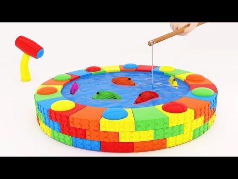Мультик Волшебные шары Акула меняет цвет Play Doh Развлечения Ловим рыбу учим цвета на английском