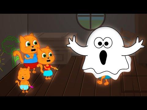 Cats Family - Cartoon for Kids | New Episode #39 | Ghost in the Attic
