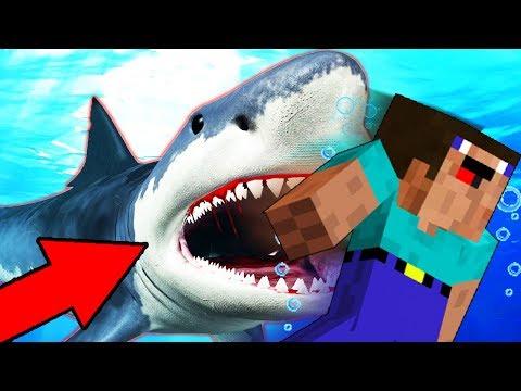 НУБ ПРОТИВ АКУЛА УБИЙЦА В МАЙНКРАФТ ! НУБИК И ТРОЛЛИНГ ЛОВУШКА MINECRAFT НУБ Мультик