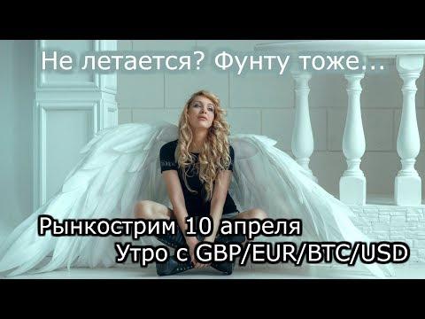 Рынкострим и он лайн трейдинг -10.04 | Утренние посиделки по поводу фунта, евро, биткоина и доллара