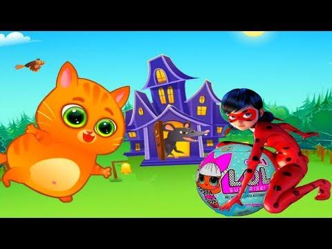 КОТИК БУБУ #12  Котик подарил шар LOL леди БАГ Мультик ИГРА про котят на канале УШАСТИК KIDS