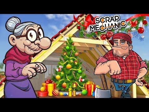 МЕСТНЫЕ МУЖИКИ ДЕЛАЕТ БАБКЕ ЧЕРДАК И КРЫЛЬЦО !!! МУЛЬТИК В Scrap Mechanic !!!