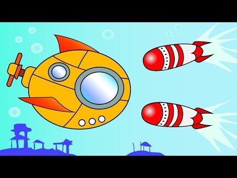 Подводная ЛОДКА БЕЗ ТОРМОЗОВ Опасное Приключение ПОД ВОДОЙ Мультик Игра Submarine Dash