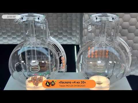 Столото представляет | Лотерея «Гослото «4 из 20». Тираж № 2126 от 04.08.2020 г.