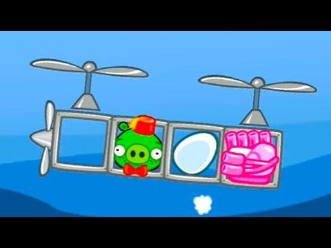 МАШИНКА ВЕРТОЛЕТ Самолет в Bad Piggies #18 игра по мультик. Веселая игра для детей с Кидом