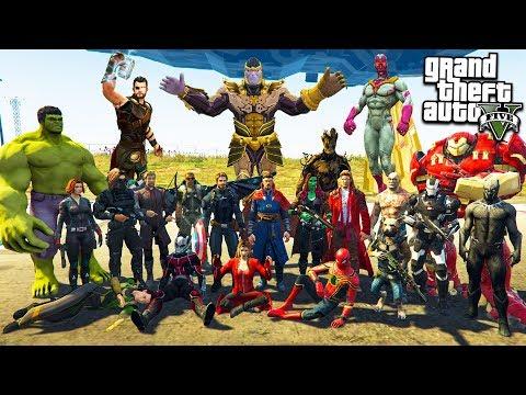 МСТИТЕЛИ: ВОЙНА БЕСКОНЕЧНОСТИ И ТАНОС ГТА 5 МОДЫ! ОБЗОР МОДА В GTA 5 веселая видео игра как мультик