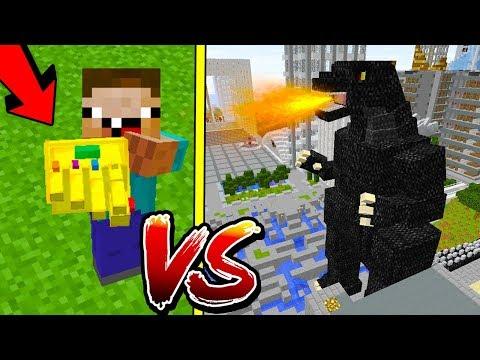 НУБ с ПЕРЧАТКОЙ БЕСКОНЕЧНОСТИ против ГОДЗИЛЛЫ В МАЙНКРАФТ! ТРОЛЛИНГ В MINECRAFT | МУЛЬТИК